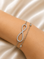 Infinite Journey Bracelet by Ashaarya representing endless possibilities, crafted in anti-tarnish silver with a lightweight comfort-first design.